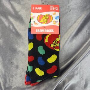 Jelly Belly Women’s Crew Socks Adult‎ Shoe Sz.6-13 One Pair Birthday Gifting NWT